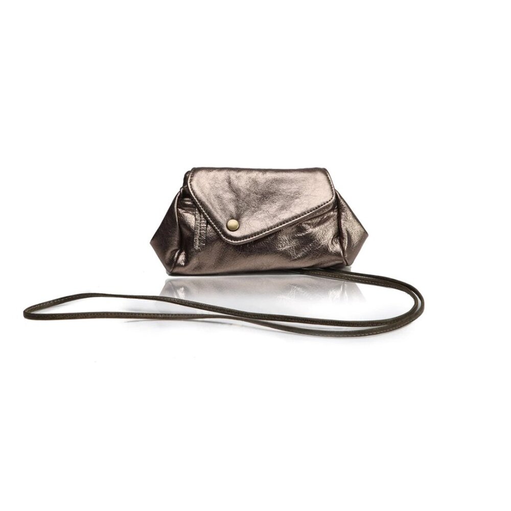 Arza Design Metallic Leather Crossbody Convertible Purse